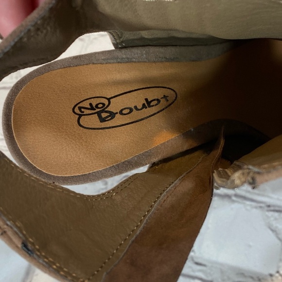 NO DOUBT Faux Suede Peep Toe Booties-7 - Picture 5 of 7